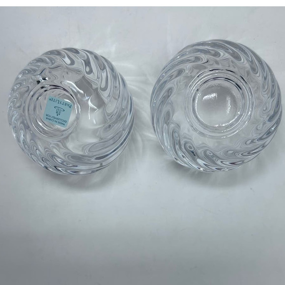 Party Lite Illusions Glass Heavy Tealight Votive/Candleholders 3" Tall x 3 Wide - Picture 4 of 9